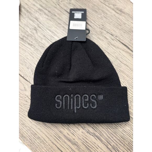 Snipes Classic Black Logo Cuffed Knitted Beanie (NWT) - Picture 1 of 7